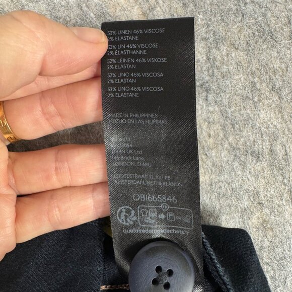 Maeve The Colette Pants Size 25 Black Cropped Linen Blend Wide Leg Cropped - Picture 7 of 11